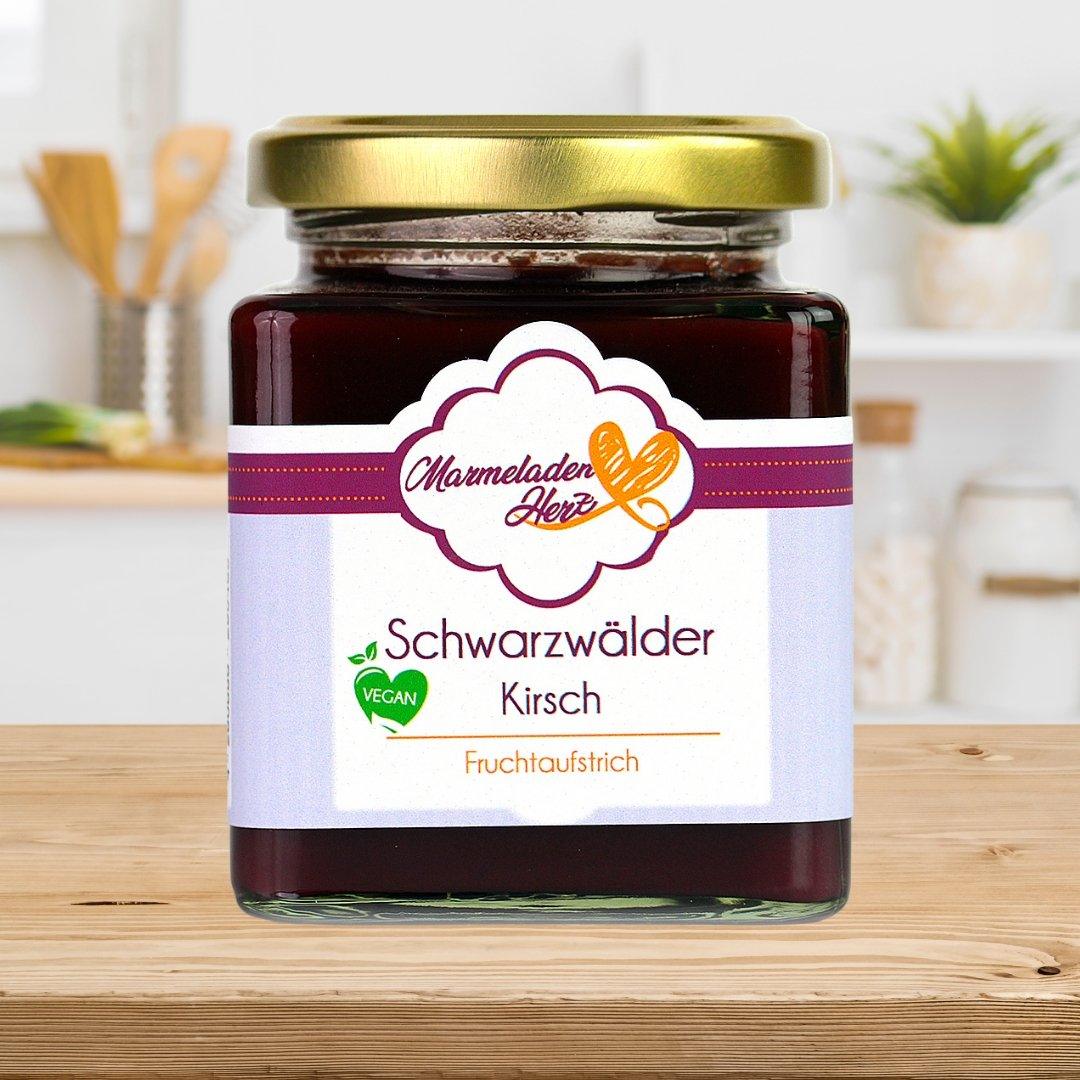 Schwarzwälder Kirsch Fruchtaufstrich - Marmeladenherz