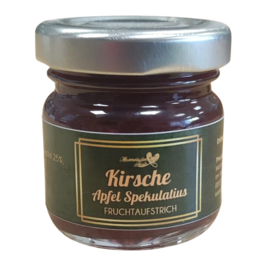 Mini Kirsche Apfel und Spekulatius Fruchtaufstrich 40 g