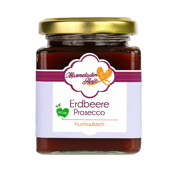 Erdbeere Prosecco Fruchtaufstrich - Marmeladenherz