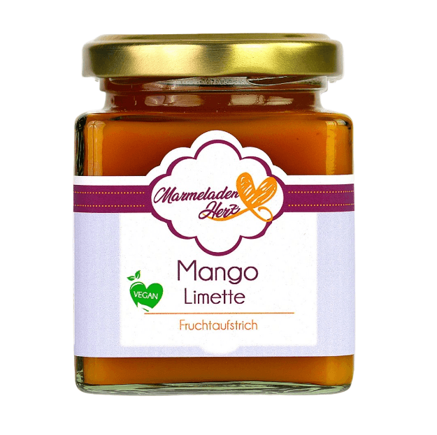 Mango Limette Fruchtaufstrich - Marmeladenherz