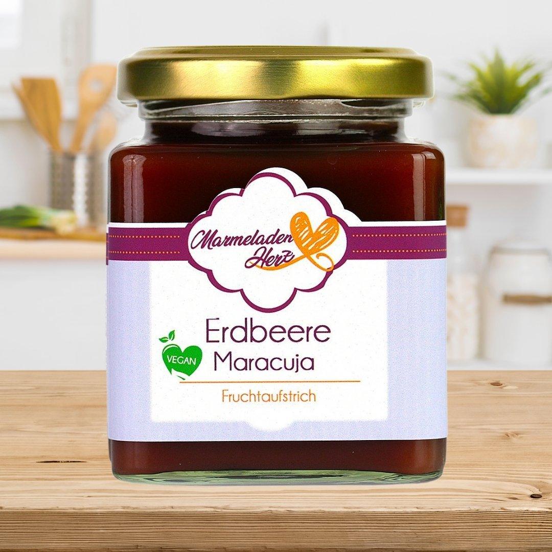 Erdbeere Maracuja Fruchtaufstrich - Marmeladenherz